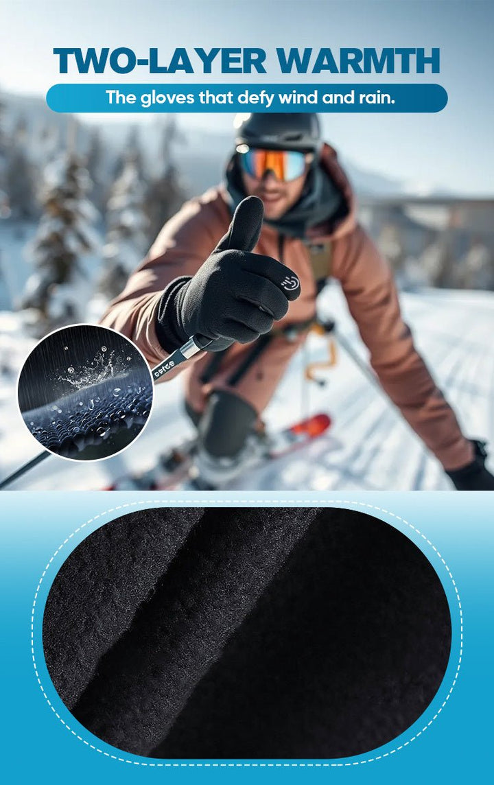 Lisslune | Thermal Waterproof Cycling Gloves | Insulated, Breathable & Touchscreen Compatible for Cold Weather Outdoor Activities