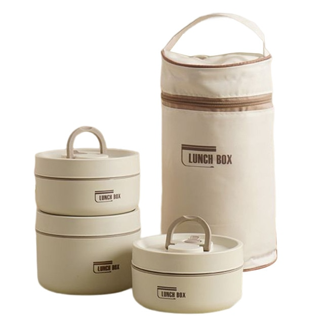 Lisslune | ThermoBox Multi-Layered Insulated Lunchbox with FREE Carry Bag