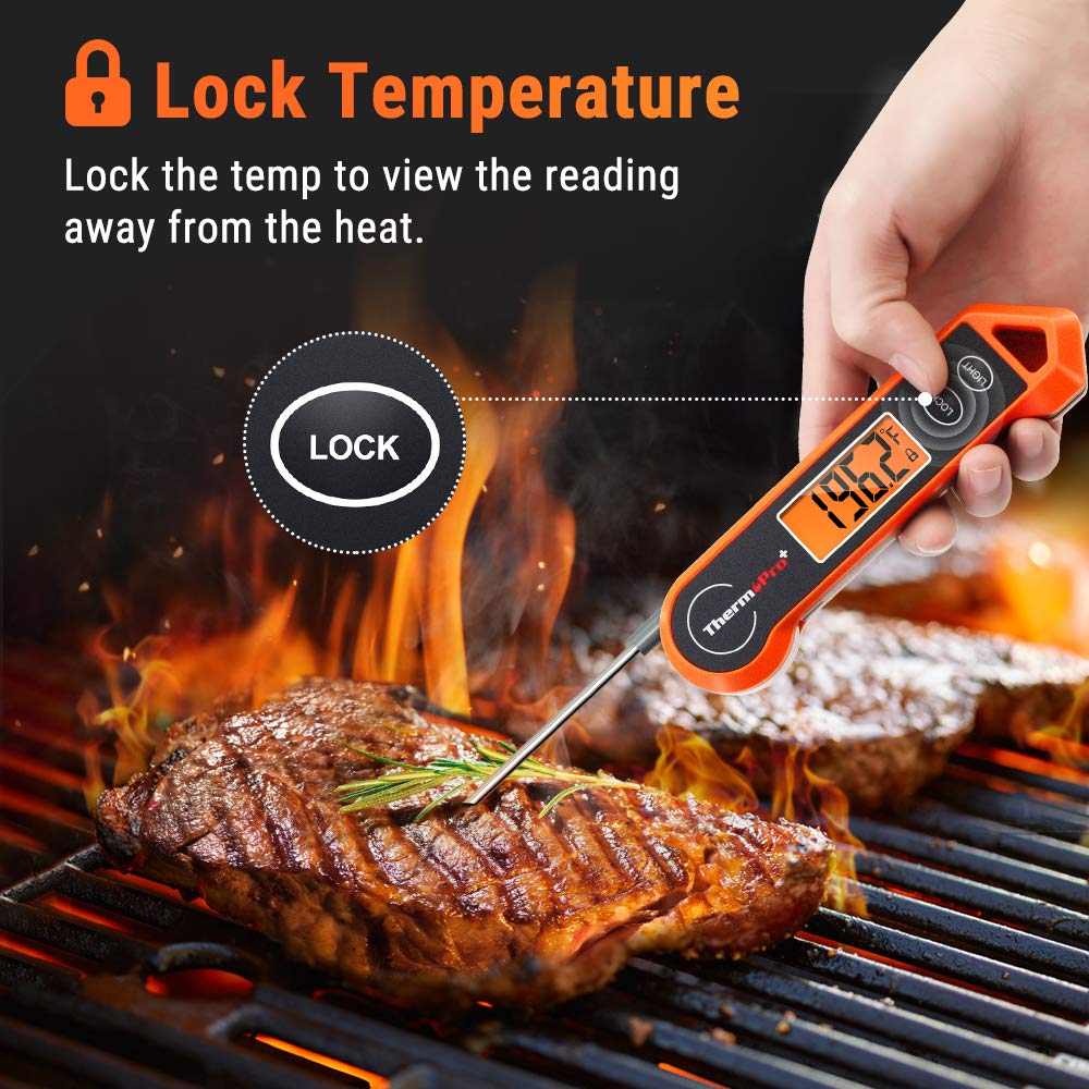 Lisslune | Digital Meat Thermometer – Waterproof, Instant Read & Ambidextrous Design