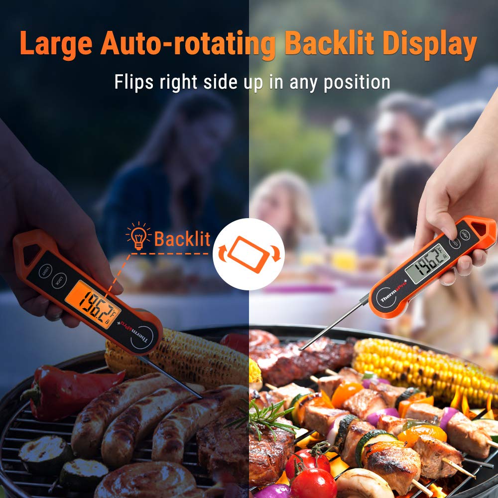 Lisslune | Digital Meat Thermometer – Waterproof, Instant Read & Ambidextrous Design