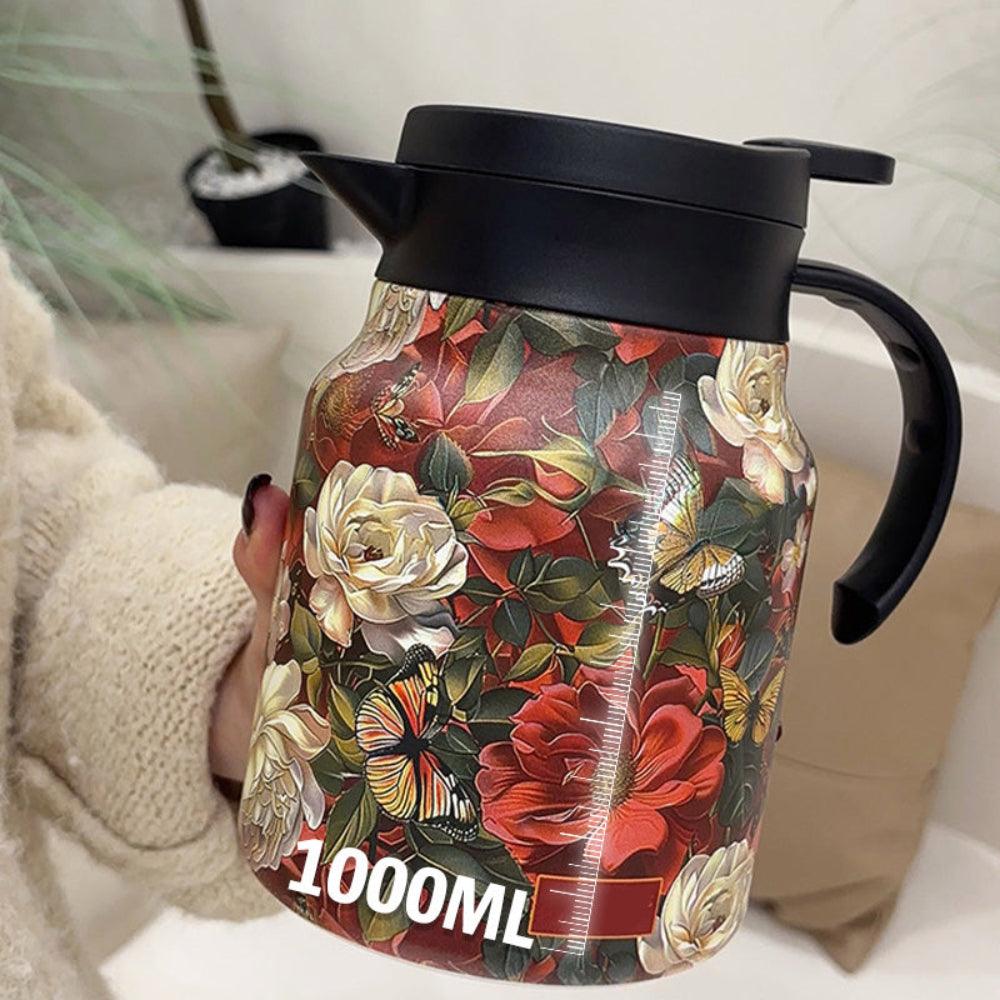 Lisslune | Stainless Steel Thermal Teapot with Infuser – Vacuum Insulated 1L Tea Pot
