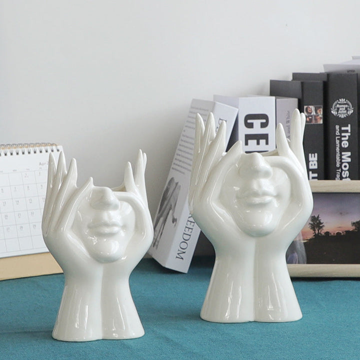 Rynx Shy Face Ceramic Vase