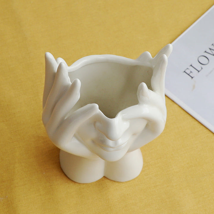 Rynx Shy Face Ceramic Vase