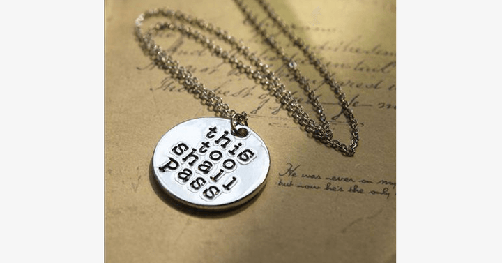Lisslune | This Also Will Pass Pendant Necklace