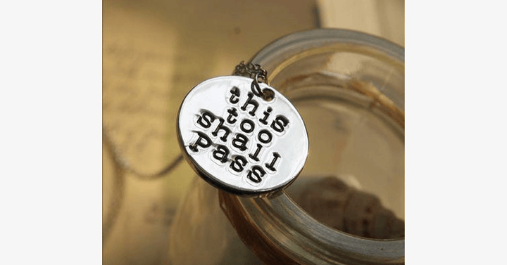Lisslune | This Also Will Pass Pendant Necklace