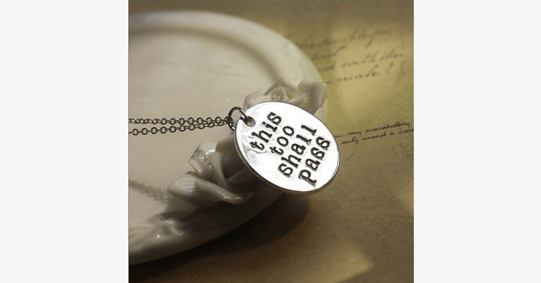 Lisslune | This Also Will Pass Pendant Necklace