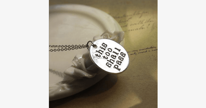 Lisslune | This Also Will Pass Pendant Necklace