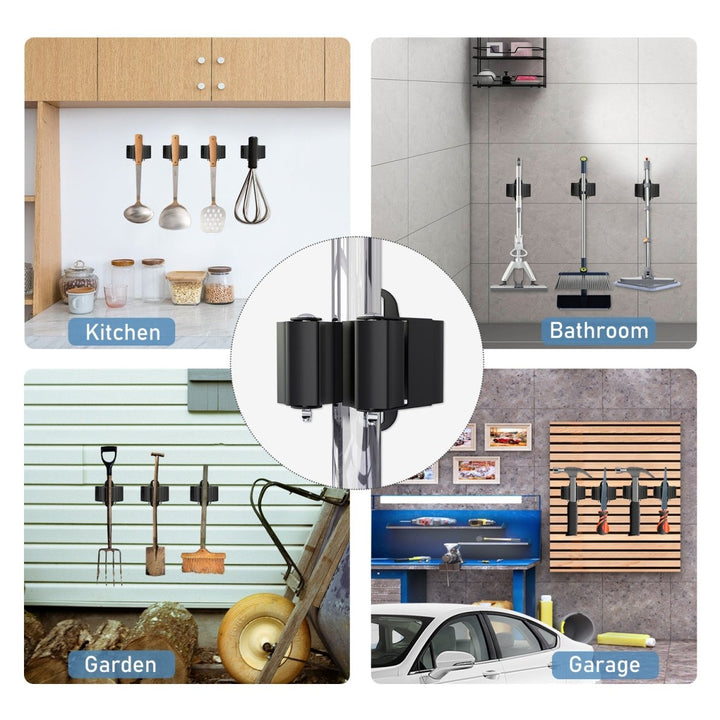 Lisslune | TIDYGARD – Durable Wall-Mounted Garden Tool Holder with Anti-Slip Clamps for Garage and Shed Organization