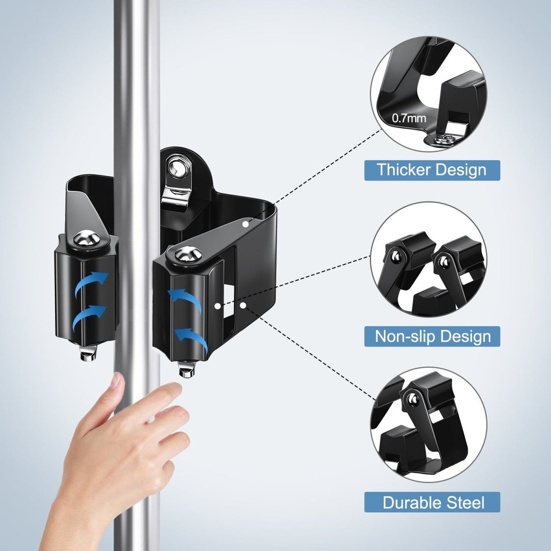 Lisslune | TIDYGARD – Durable Wall-Mounted Garden Tool Holder with Anti-Slip Clamps for Garage and Shed Organization