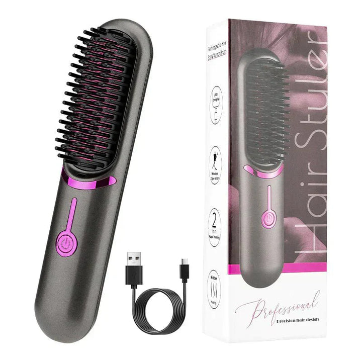 Lisslune | Tima Styler – Wireless Hair Straightening Brush for Smooth, Frizz-Free Styling
