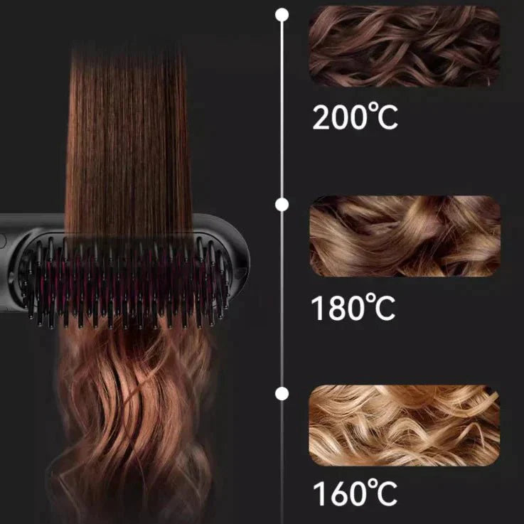 Lisslune | Tima Styler – Wireless Hair Straightening Brush for Smooth, Frizz-Free Styling