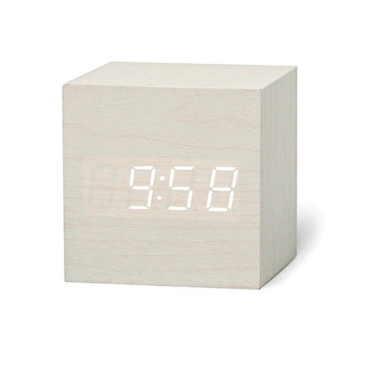 Lisslune | ZENICUBE – Minimalist LED Alarm Clock with Time, Date & Temperature Display