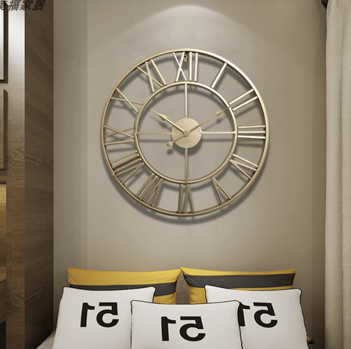 Lisslune | TIMEMESH – Skeleton Wall Clock with Silent Non-Ticking Mechanism