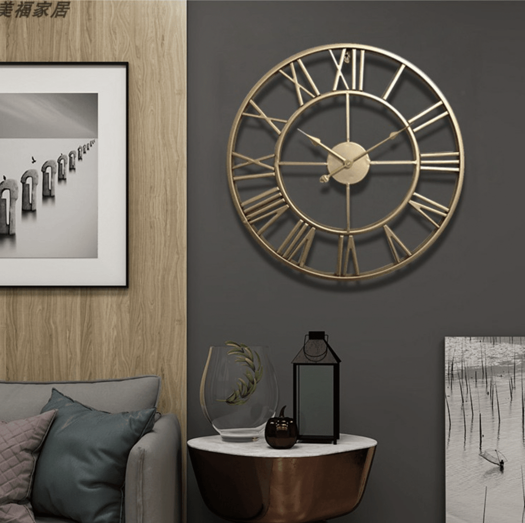 Lisslune | TIMEMESH – Skeleton Wall Clock with Silent Non-Ticking Mechanism