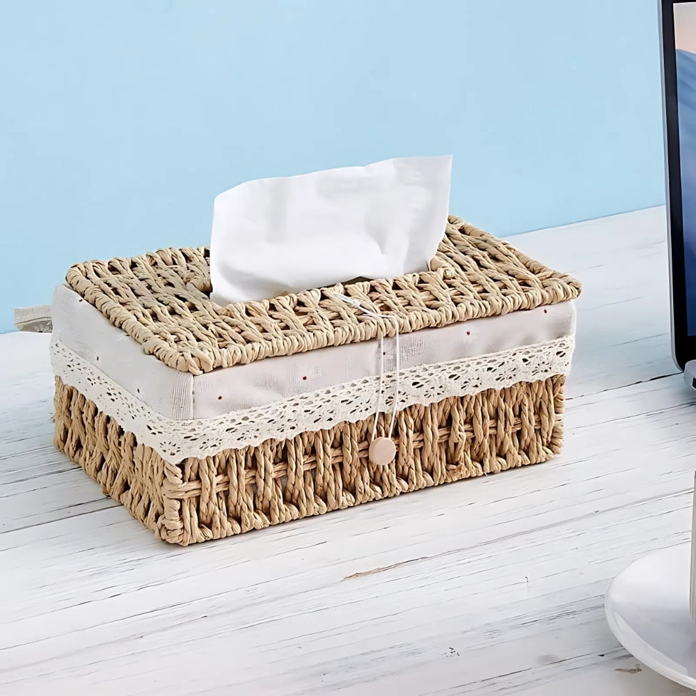 Lisslune | Lunor Braided Woven Tissue Box
