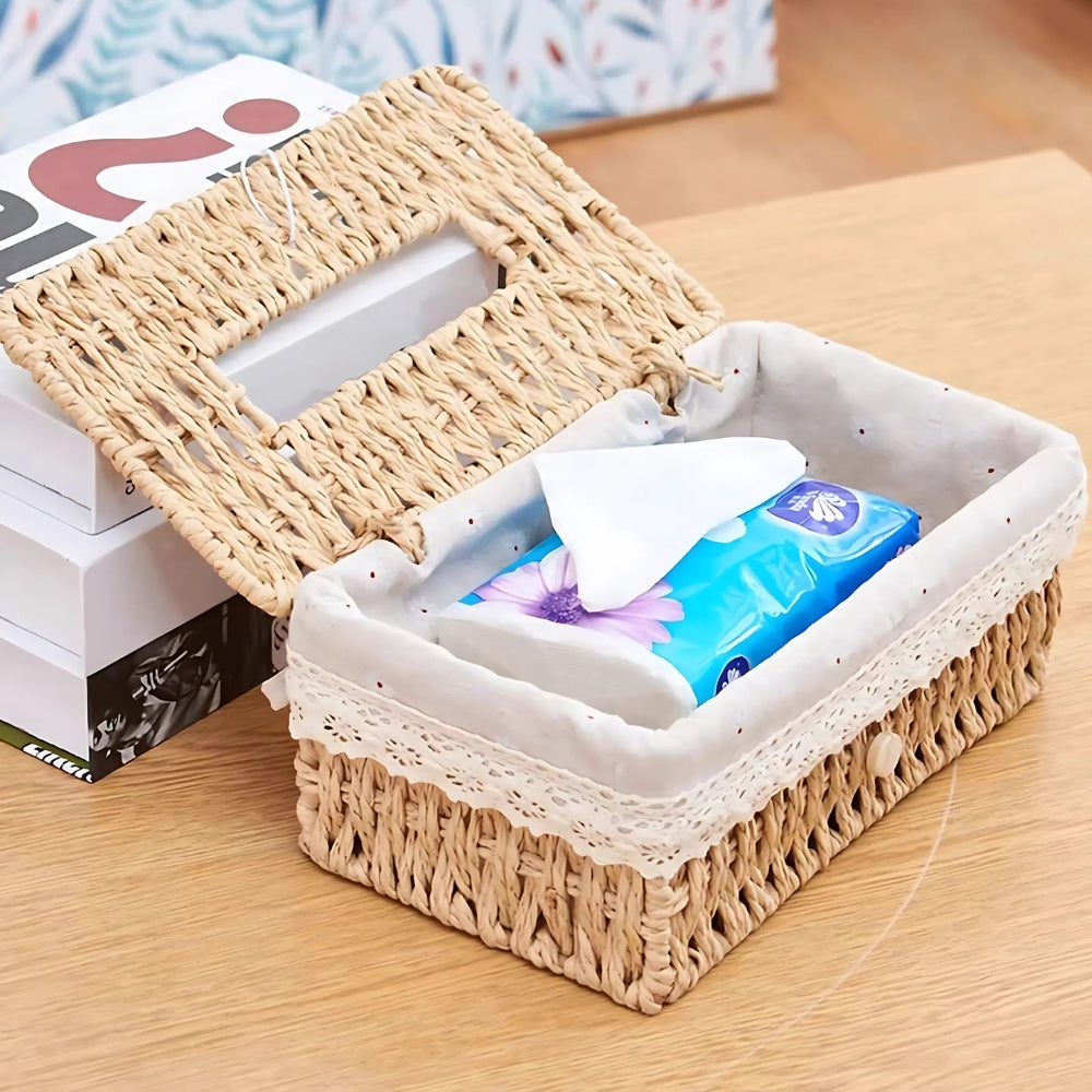 Lisslune | Lunor Braided Woven Tissue Box