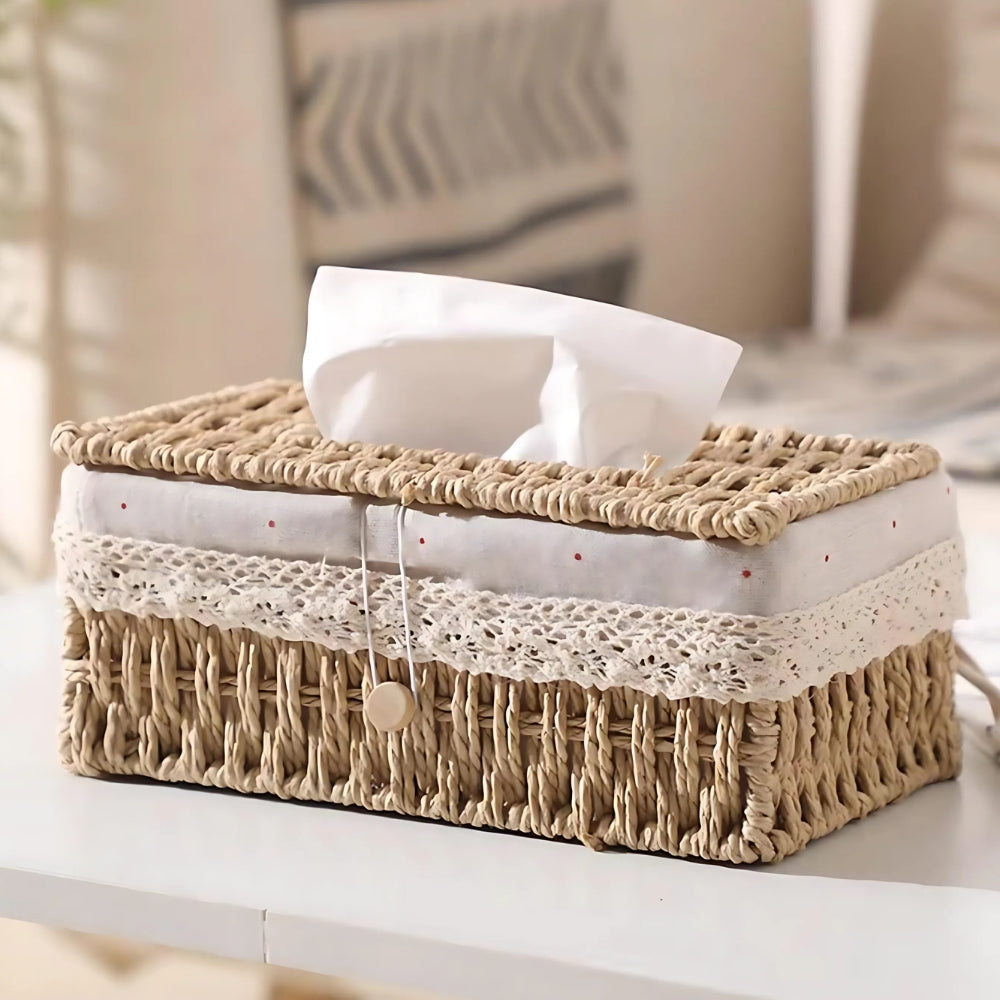 Lisslune | Lunor Braided Woven Tissue Box