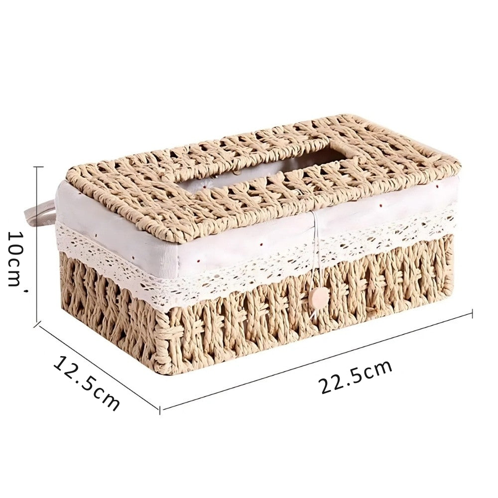 Lisslune | Lunor Braided Woven Tissue Box