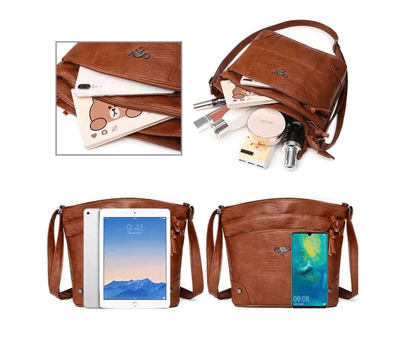 Lisslune | Vintage Leather Shoulder Bag for Men – Elegant PU Satchel with Modern Functionality