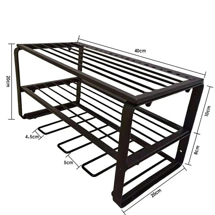 Lisslune | Wall Mount Metal Drill Storage Rack - Heavy and Easy to Install