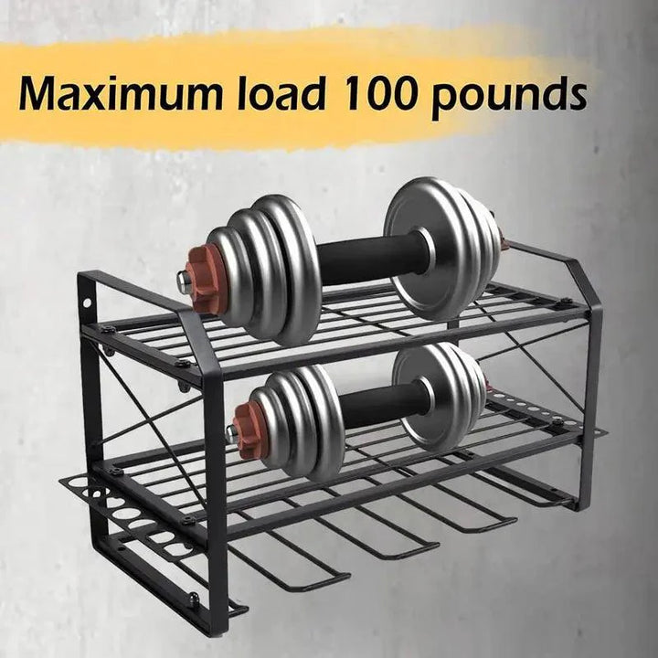 Lisslune | Wall Mount Metal Drill Storage Rack - Heavy and Easy to Install