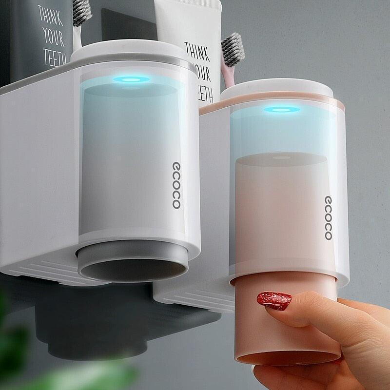 Lisslune | Stylish bathroom toothbrush and toothpaste holder for a tidy countertop