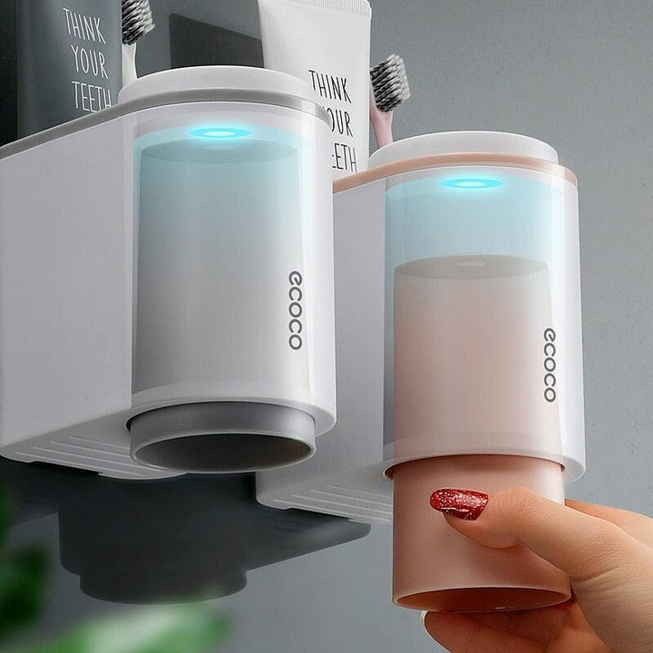 Lisslune | Stylish bathroom toothbrush and toothpaste holder for a tidy countertop