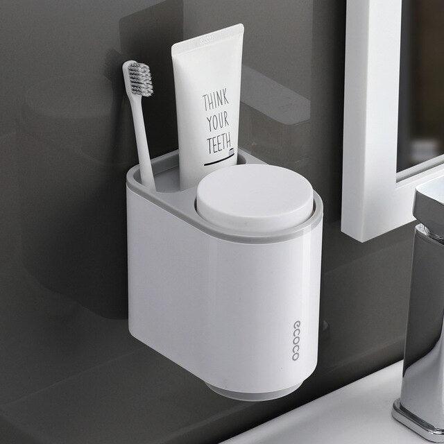 Lisslune | Stylish bathroom toothbrush and toothpaste holder for a tidy countertop