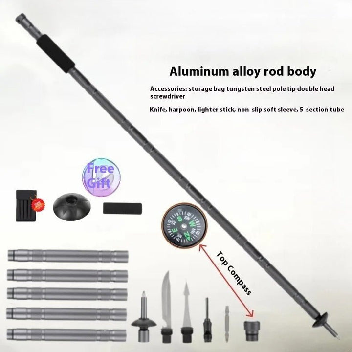 Lisslune | Trailforce – Multifunctional Tactical Hiking Stick for Survival & Adventure