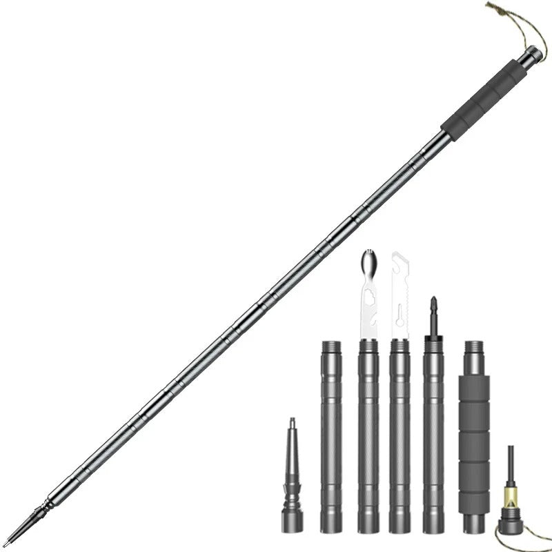 Lisslune | Trailforce – Multifunctional Tactical Hiking Stick for Survival & Adventure