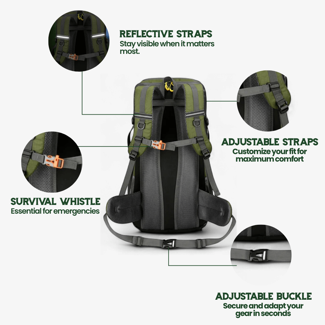 Lisslune | TRAILPRO 50L – Hiking Backpack with Breathable Back & Smart Storage