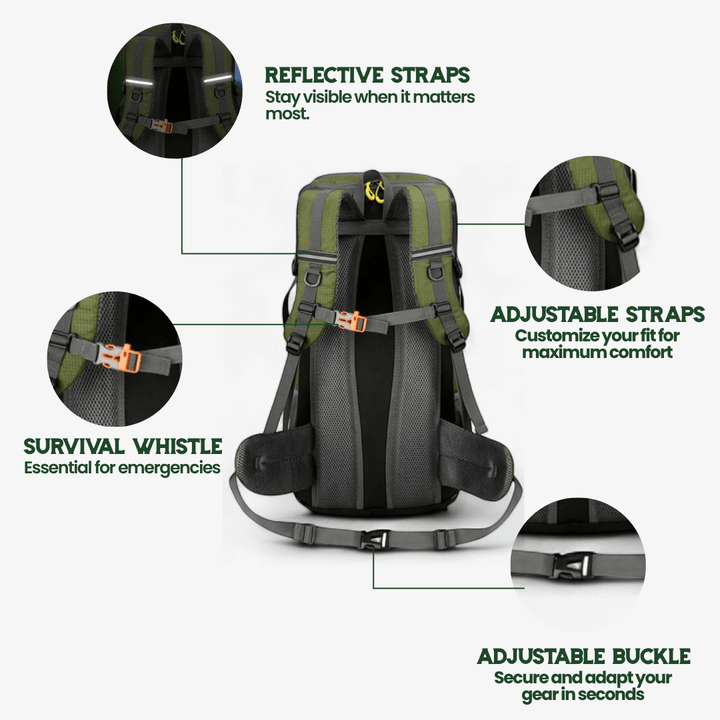 Lisslune | TRAILPRO 50L – Hiking Backpack with Breathable Back & Smart Storage