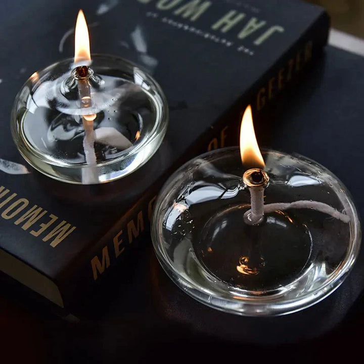 Lisslune | Transparent Oil Lamp Made of Glass as Candle Holder