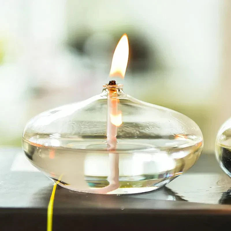 Lisslune | Transparent Oil Lamp Made of Glass as Candle Holder