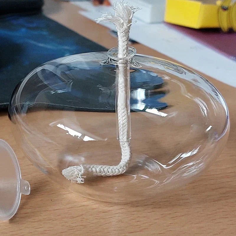Lisslune | Transparent Oil Lamp Made of Glass as Candle Holder