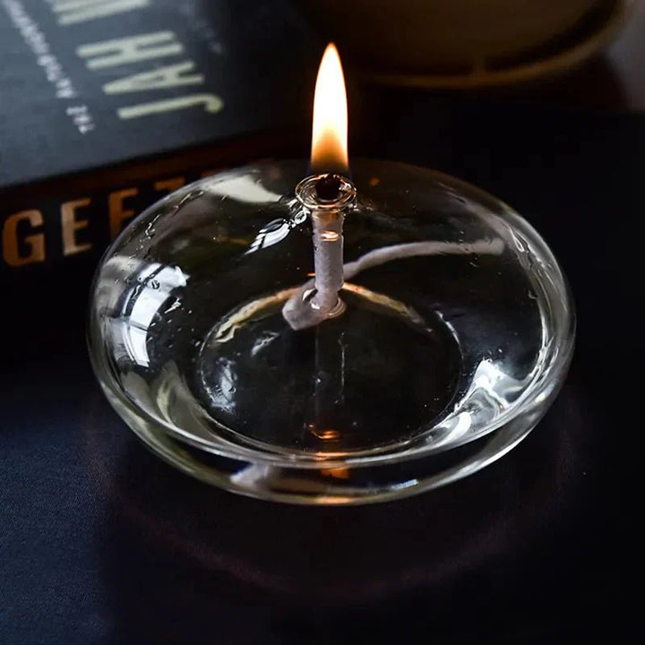 Lisslune | Transparent Oil Lamp Made of Glass as Candle Holder