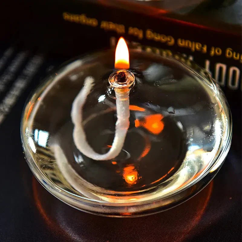 Lisslune | Transparent Oil Lamp Made of Glass as Candle Holder