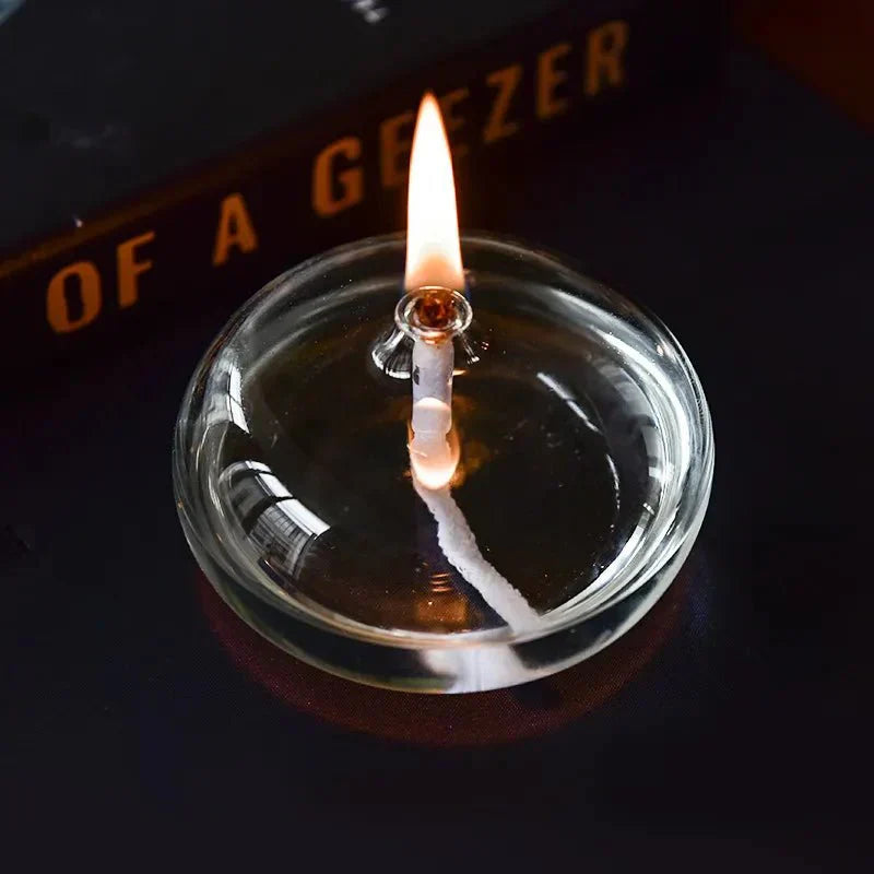 Lisslune | Transparent Oil Lamp Made of Glass as Candle Holder