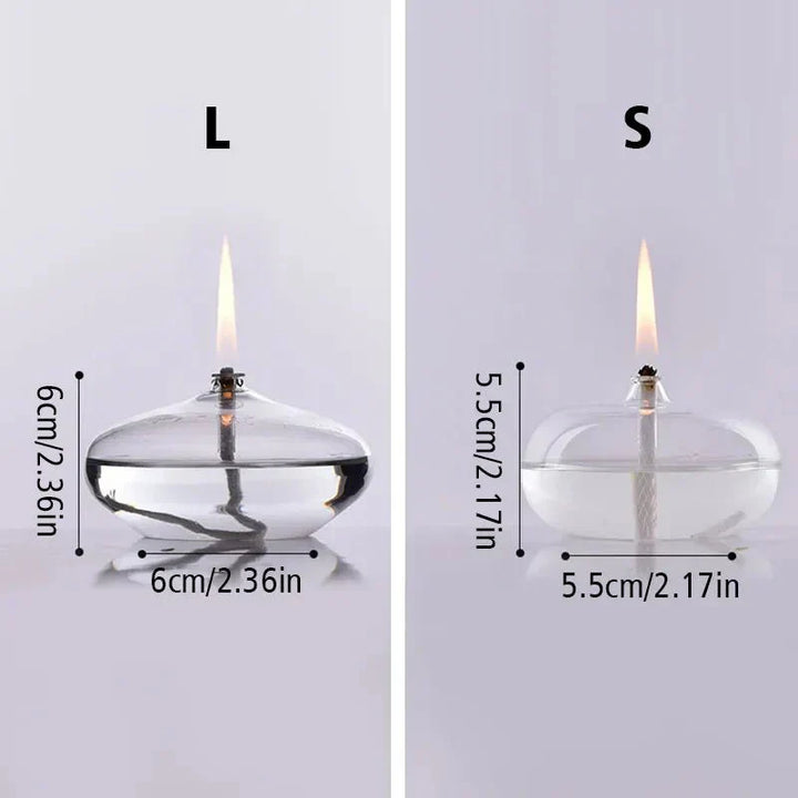 Lisslune | Transparent Oil Lamp Made of Glass as Candle Holder