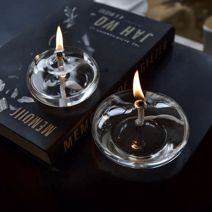 Lisslune | Transparent Oil Lamp Made of Glass as Candle Holder