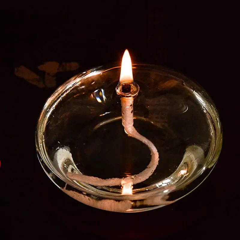 Lisslune | Transparent Oil Lamp Made of Glass as Candle Holder