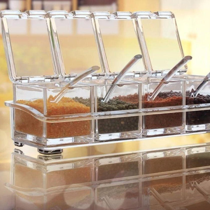 Lisslune | Transparent Spice Storage Solution - Improve Your Kitchen Organization