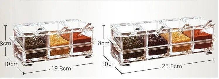 Lisslune | Transparent Spice Storage Solution - Improve Your Kitchen Organization