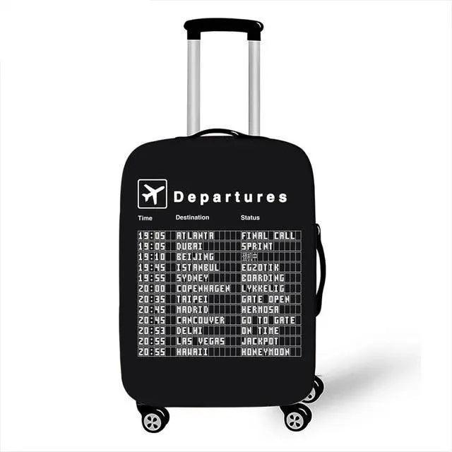 Lisslune | Travel in Style: Creative Neoprene XL Luggage Cover with Airplane Pattern