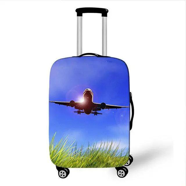 Lisslune | Travel in Style: Creative Neoprene XL Luggage Cover with Airplane Pattern