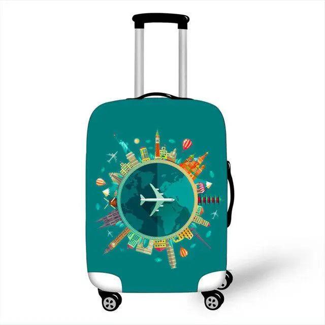 Lisslune | Travel in Style: Creative Neoprene XL Luggage Cover with Airplane Pattern