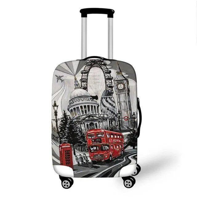 Lisslune | Travel in Style: Creative Neoprene XL Luggage Cover with Airplane Pattern