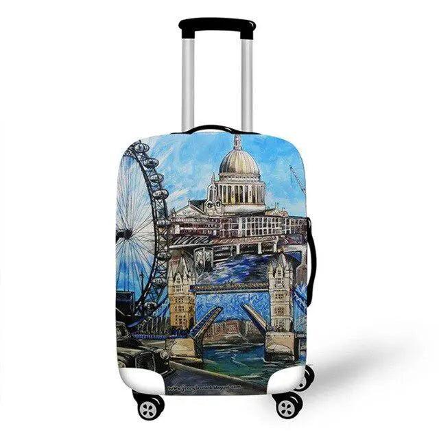 Lisslune | Travel in Style: Creative Neoprene XL Luggage Cover with Airplane Pattern