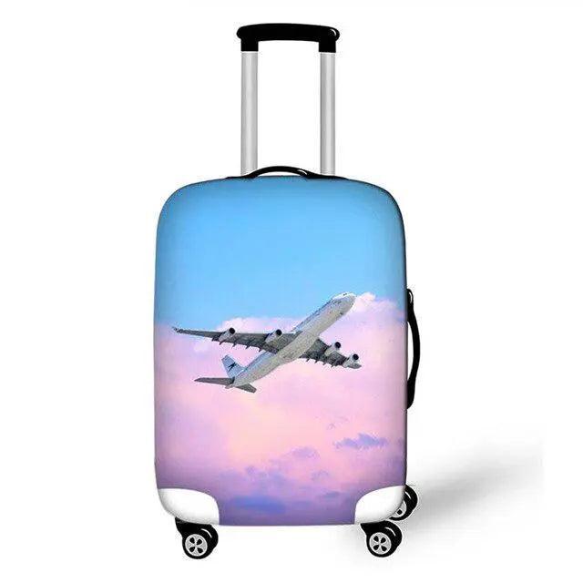 Lisslune | Travel in Style: Creative Neoprene XL Luggage Cover with Airplane Pattern