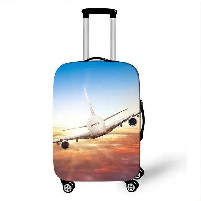 Lisslune | Travel in Style: Creative Neoprene XL Luggage Cover with Airplane Pattern